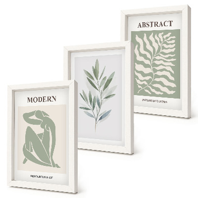 Mur de cadres Plantes bohèmes aquarelles de style Matisse
