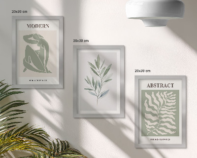 Mur de cadres Plantes bohèmes aquarelles de style Matisse