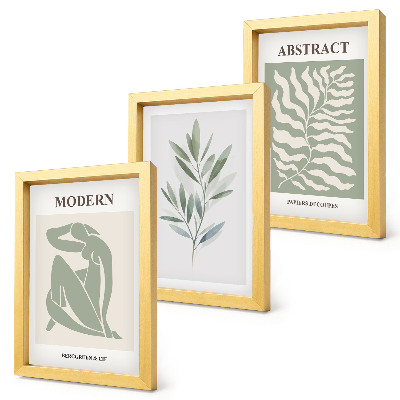 Mur de cadres Plantes bohèmes aquarelles de style Matisse