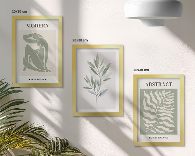 Mur de cadres Plantes bohèmes aquarelles de style Matisse