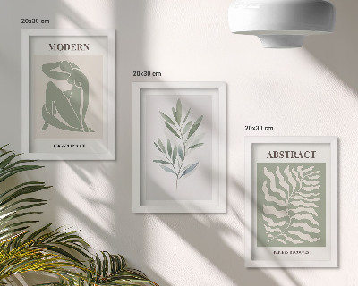 Mur de cadres Plantes bohèmes aquarelles de style Matisse