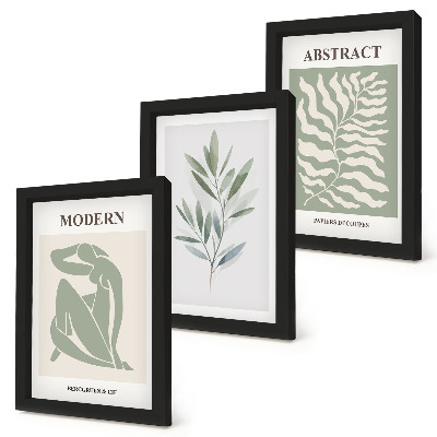 Mur de cadres Plantes bohèmes aquarelles de style Matisse