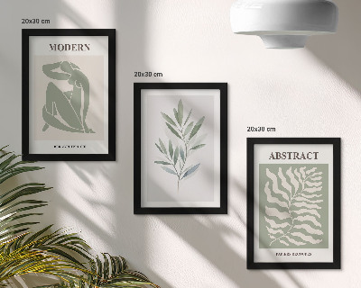 Mur de cadres Plantes bohèmes aquarelles de style Matisse