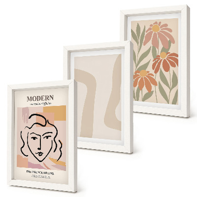 Mur de cadres Femme au style moderne avec des motifs abstraits