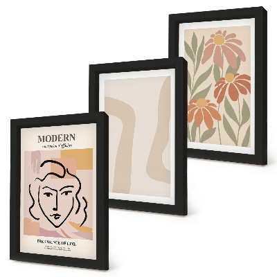 Mur de cadres Femme au style moderne avec des motifs abstraits