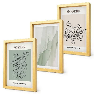 Mur de cadres Fleurs dans un vase dans un style moderne et minimaliste