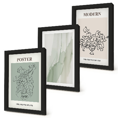 Mur de cadres Fleurs dans un vase dans un style moderne et minimaliste