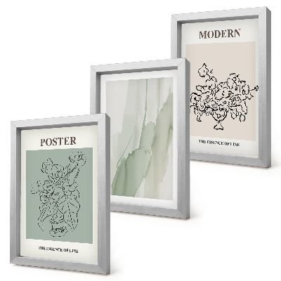 Mur de cadres Fleurs dans un vase dans un style moderne et minimaliste