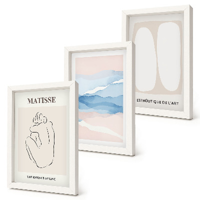 Mur de cadres Les formes abstraites et les couleurs délicates de Matisse