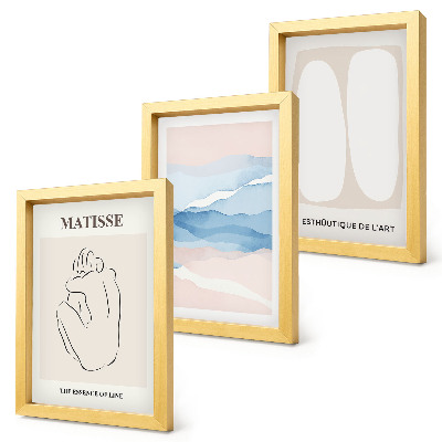 Mur de cadres Les formes abstraites et les couleurs délicates de Matisse