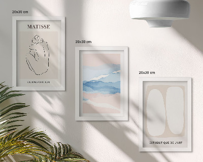 Mur de cadres Les formes abstraites et les couleurs délicates de Matisse