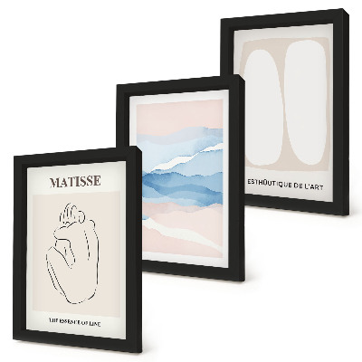 Mur de cadres Les formes abstraites et les couleurs délicates de Matisse