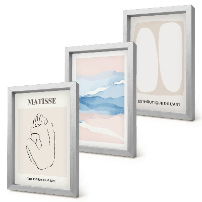 Mur de cadres Les formes abstraites et les couleurs délicates de Matisse