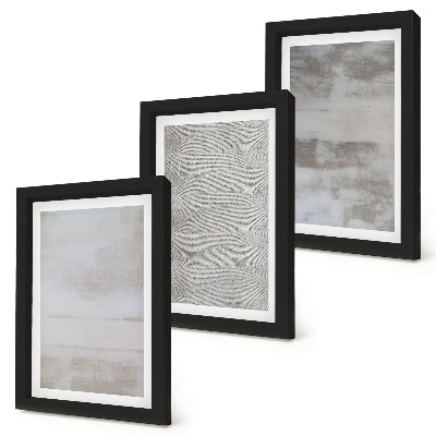 Ensemble de 3 tableaux Structures de textures modernes dans un style minimaliste