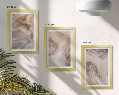 Lot de 3 tableaux Motifs abstraits en marbre, textures de pierre
