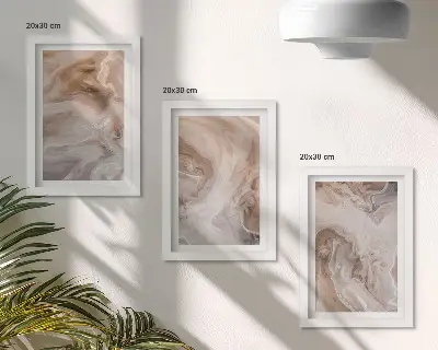 Lot de 3 tableaux avec motifs abstraits en marbre et textures de pierre