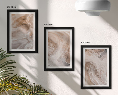 Lot de 3 tableaux Motifs abstraits en marbre, textures de pierre