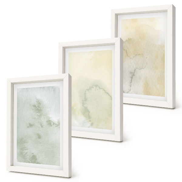Mur de cadres Textures de peinture à l'aquarelle pastel sur toile
