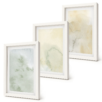 Mur de cadres Textures de peinture à l'aquarelle pastel sur toile