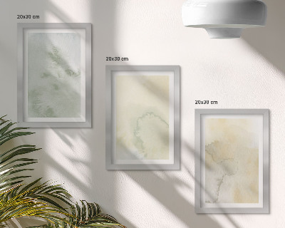 Mur de cadres Textures de peinture à l'aquarelle pastel sur toile