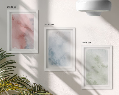 Lot de 3 tableaux Structures pastel, aquarelles colorées sur toile