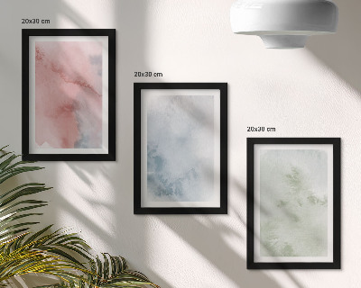 Lot de 3 tableaux Structures pastel, aquarelles colorées sur toile
