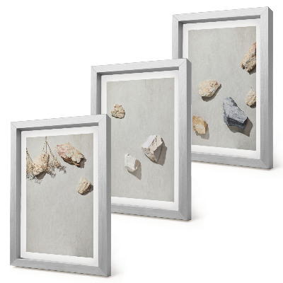 Ensemble de 3 tableaux Décorations minimalistes bohèmes en galets de plage