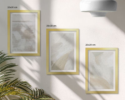 Lot de 3 tableaux Coups de pinceau abstraits sur toile