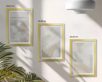 Tableaux coups de pinceau abstraits lot de 3 toiles