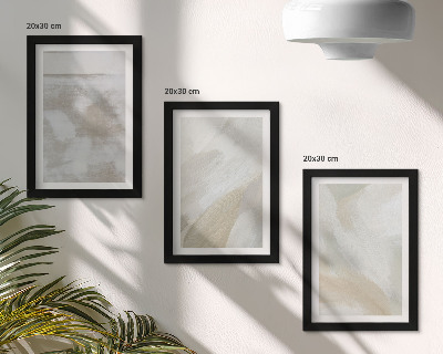 Lot de 3 tableaux Coups de pinceau abstraits sur toile