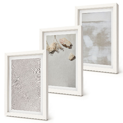 Mur de cadres Style bohème : sable, pierres et texture usée