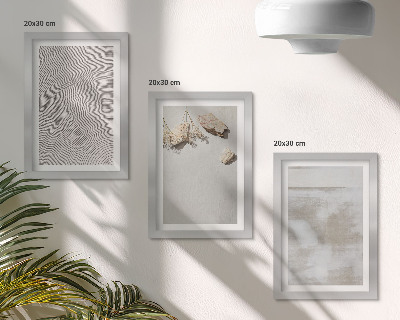 Mur de cadres Style bohème : sable, pierres et texture usée