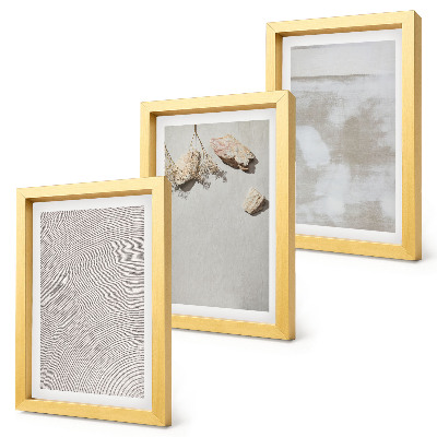 Mur de cadres Style bohème : sable, pierres et texture usée