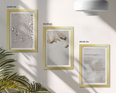 Mur de cadres Style bohème : sable, pierres et texture usée