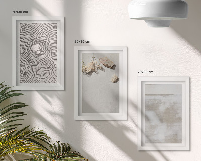 Mur de cadres Style bohème : sable, pierres et texture usée
