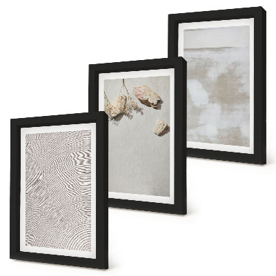 Mur de cadres Style bohème : sable, pierres et texture usée