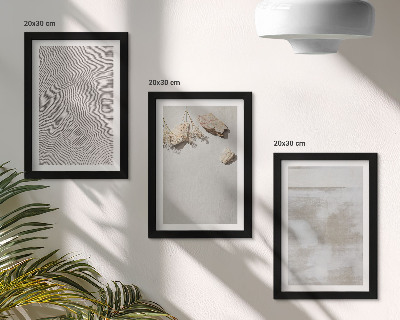 Mur de cadres Style bohème : sable, pierres et texture usée