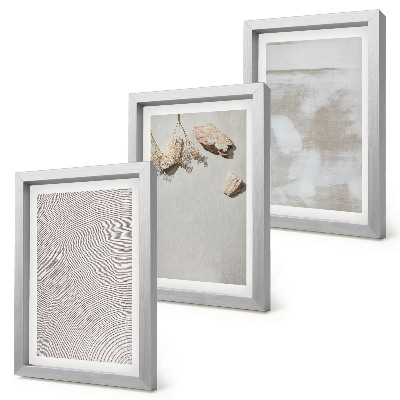 Mur de cadres Style bohème : sable, pierres et texture usée