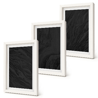 Lot de 3 tableaux Des textures élégantes en marbre foncé dans un style glamour