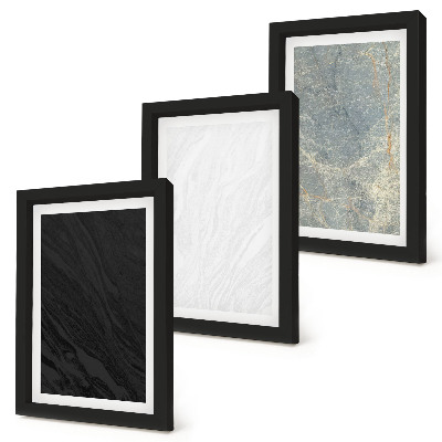 Ensemble de 3 tableaux Structures en pierre élégantes de couleurs variées