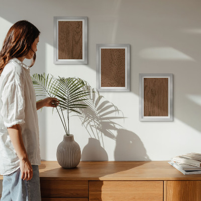 Mur de cadres Minimalisme de la texture de l'écorce d'arbre à motif de bois