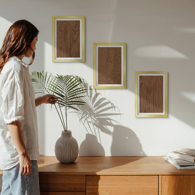 Mur de cadres Minimalisme de la texture de l'écorce d'arbre à motif de bois