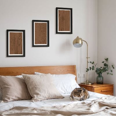 Mur de cadres Minimalisme de la texture de l'écorce d'arbre à motif de bois