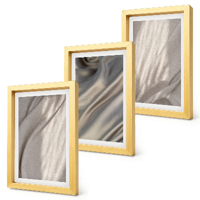 Lot de 3 tableaux Gros plan sur des structures de tissus naturels de style bohème
