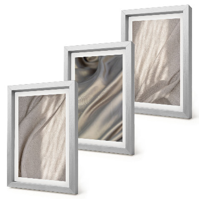 Lot de 3 tableaux Gros plan sur des structures de tissus naturels de style bohème