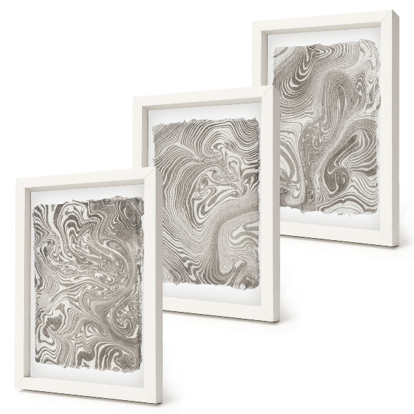 Mur de cadres Peinture abstraite aux formes modernes