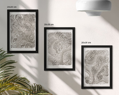 Mur de cadres Peinture abstraite aux formes modernes