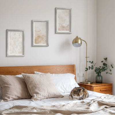 Lot de 3 tableaux Des textures tendance dans des tons pastel clairs