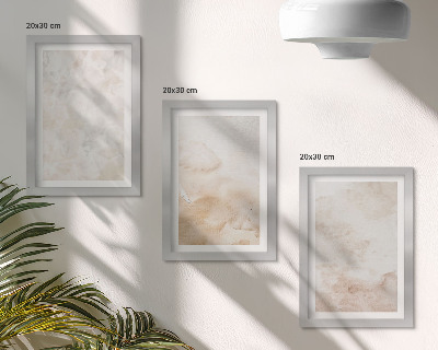 Lot de 3 tableaux Des textures tendance dans des tons pastel clairs