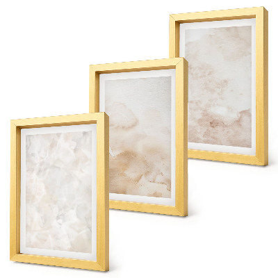 Lot de 3 tableaux Des textures tendance dans des tons pastel clairs